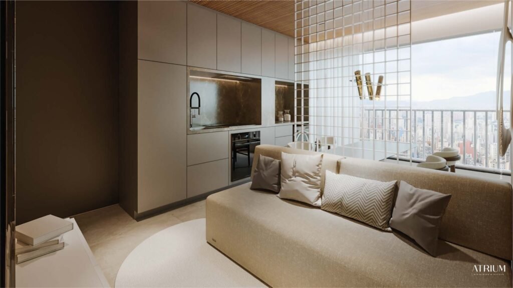 Apartamento de 1 dormitório no Atrium, Vila Ema — com varanda