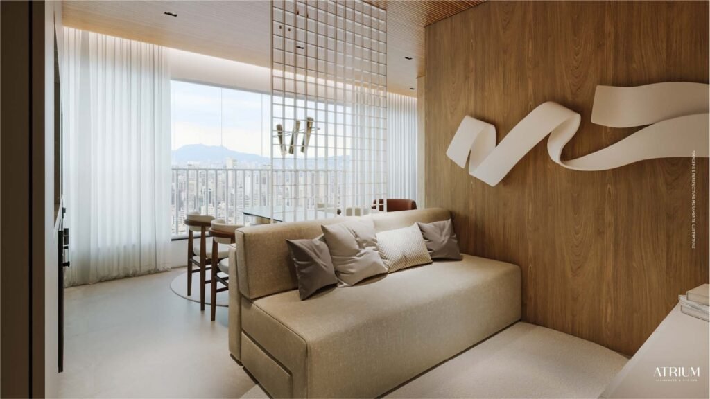 Apartamento de 1 dormitório no Atrium, Vila Ema — com varanda