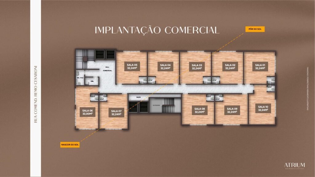 Sala comercial no Atrium Offices, Vila Ema — 32 a 32,24 m²