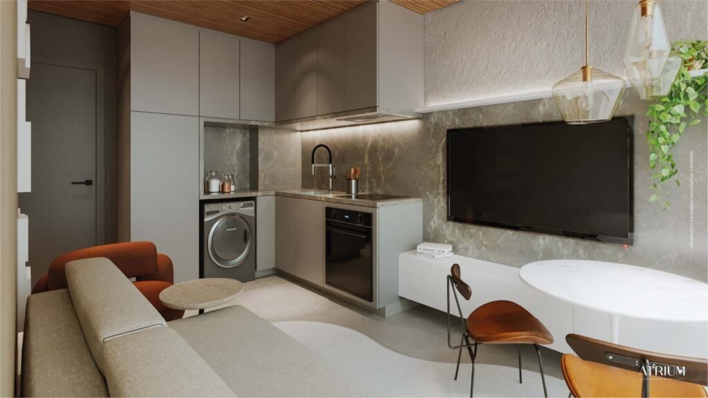 Studio no Atrium, Vila Ema — 29,16 a 32,63 m²