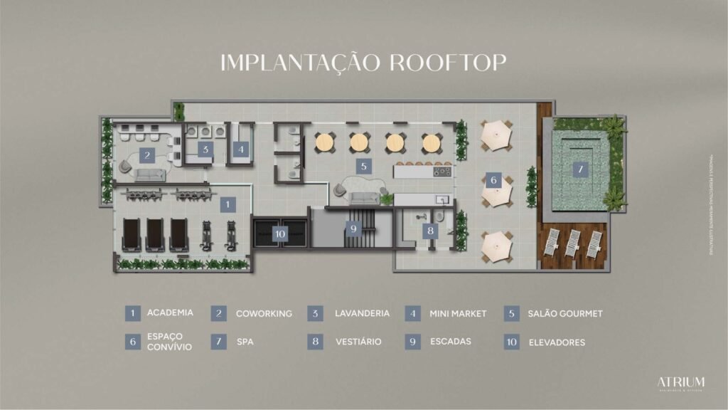 Studio no Atrium, Vila Ema — 29,16 a 32,63 m²